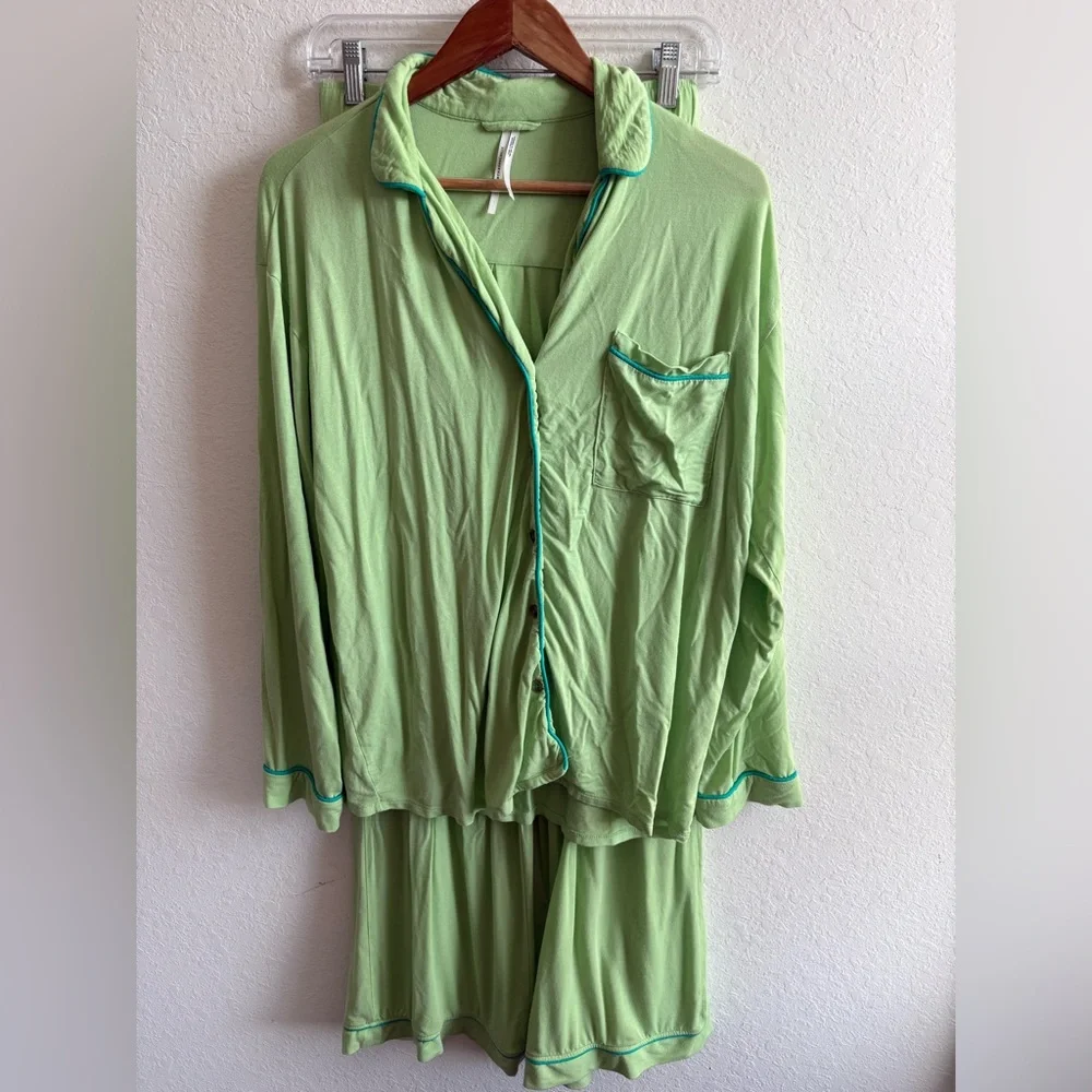 ANTHROPOLOGIE The Briar Piped softest Pajama Long Sleeve Shirt Top Edition XS
